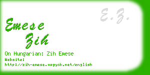 emese zih business card